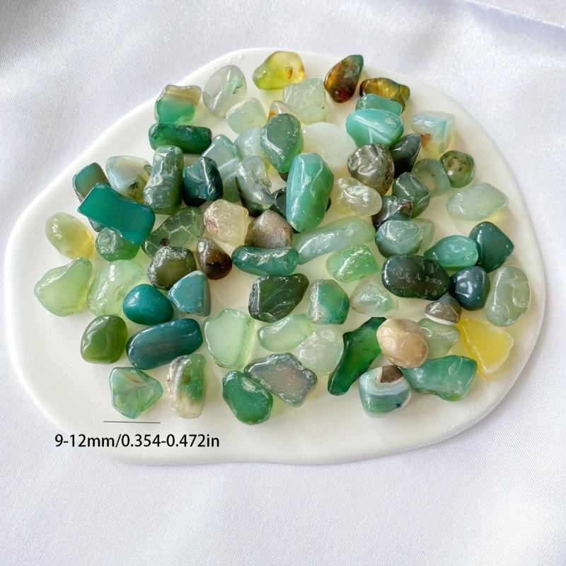 100g Natural Green Agate Stone Fish Tank Decoration Random Shape