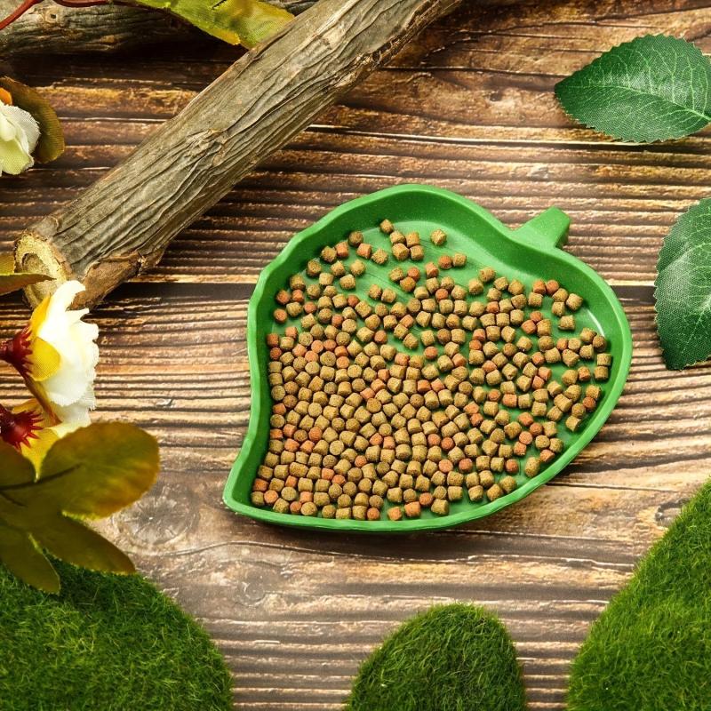 2pcs Leaf Shape Reptile Food Water Bowl Plate Dish for Tortoise Corn Snake Crawl