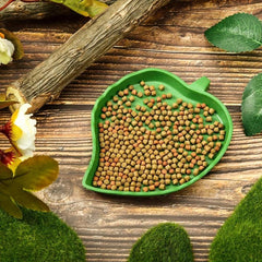 2pcs Leaf Shape Reptile Food Water Bowl Plate Dish for Tortoise Corn Snake Crawl