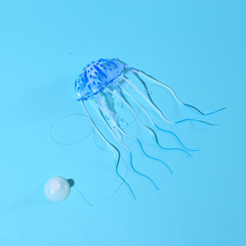 Glow in the Dark Aquarium Decoration Silicone Artificial Jellyfish