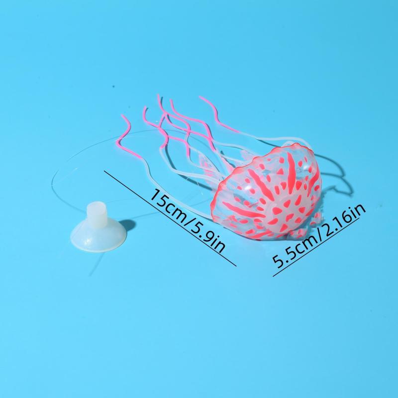 Glow in the Dark Aquarium Decoration Silicone Artificial Jellyfish