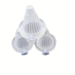 Plastic Cone Shape Aquarium Red Worm Fish Feeder