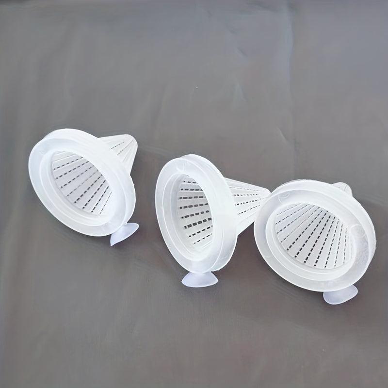 Plastic Cone Shape Aquarium Red Worm Fish Feeder