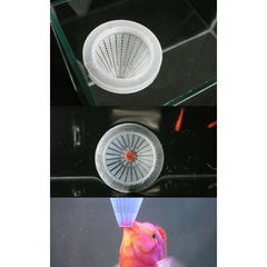 Plastic Cone Shape Aquarium Red Worm Fish Feeder