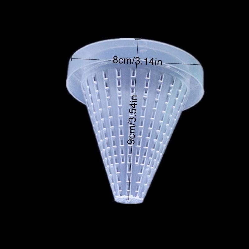 Plastic Cone Shape Aquarium Red Worm Fish Feeder