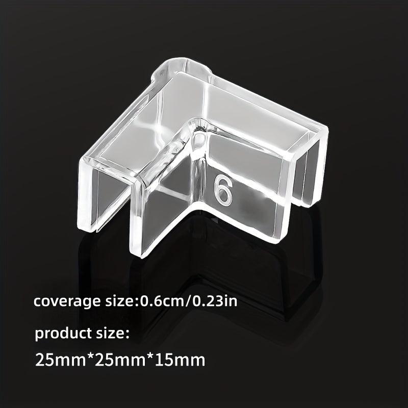 4pc Transparent Silicone Corner Protectors for Fish Tank Protection