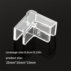 4pc Transparent Silicone Corner Protectors for Fish Tank Protection