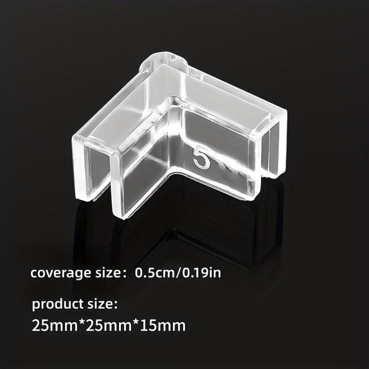 4pc Transparent Silicone Corner Protectors for Fish Tank Protection