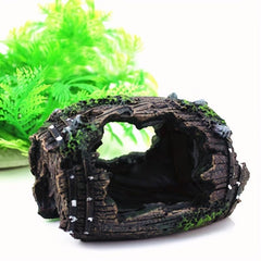 Wine Barrel Fish Hideaway Cave Aquarium Decor Resin Crafts