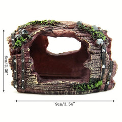 Wine Barrel Fish Hideaway Cave Aquarium Decor Resin Crafts