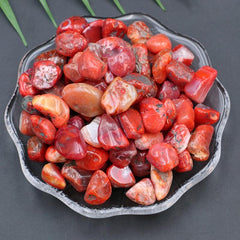 Natural Red Agate Chip Stones for Aquariums & DIY Projects