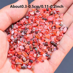 Natural Red Agate Chip Stones for Aquariums & DIY Projects