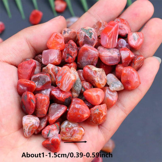 Natural Red Agate Chip Stones for Aquariums & DIY Projects