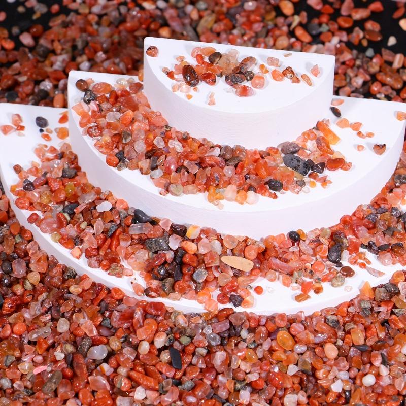 Red Agate Crystal Gravel Chips for Home and Aquariums