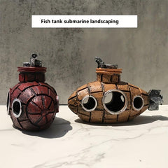 Submarine Fish Tank Ornament Decor