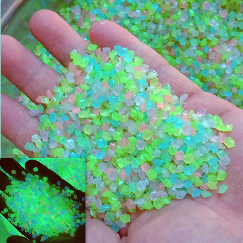 Luminous Sand Aquarium Landscaping Crushed Stone Glow Dark Rocks