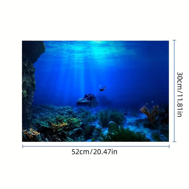 Fish Tank Background Decorative Painting Plants HD Aquarium Landscape Sticker
