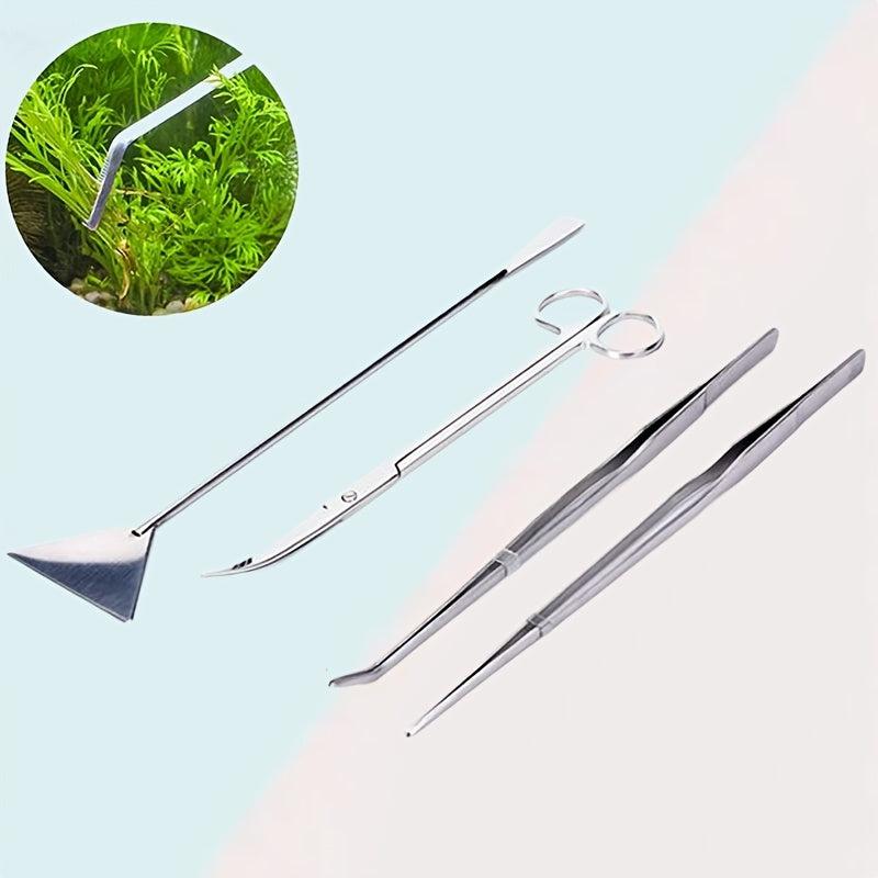 Aquascape Tool Set Stainless Steel for Aquariums Tweezers Scissors Spatula