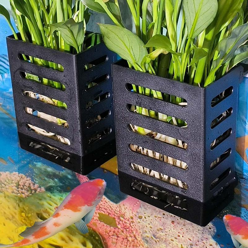 Aquarium Plant Holder with Hole, Aquatic Plant Pot, Planter Cups