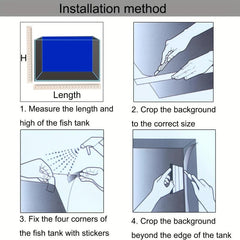 Fish Tank Background Sticker Aquarium Poster Decoration