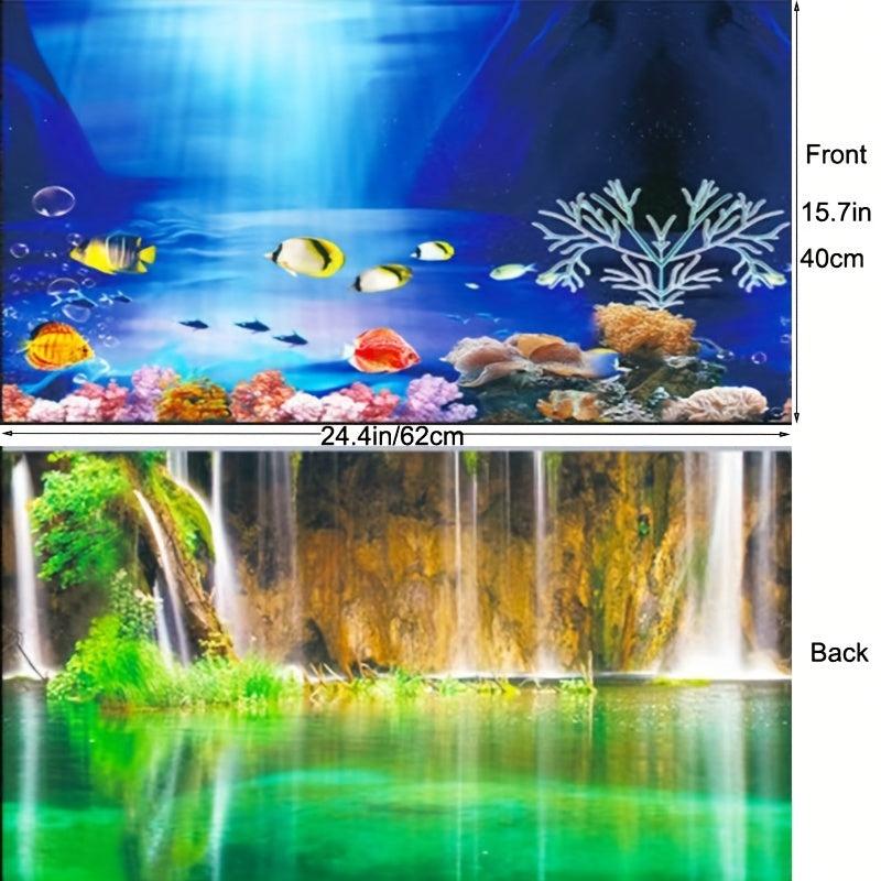 Fish Tank Background Sticker Aquarium Poster Decoration