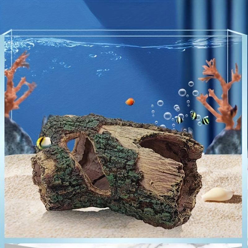 Natural Resin Hollow Tree Trunk Aquarium Decor
