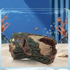 Natural Resin Hollow Tree Trunk Aquarium Decor