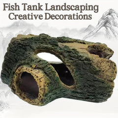 Natural Resin Hollow Tree Trunk Aquarium Decor