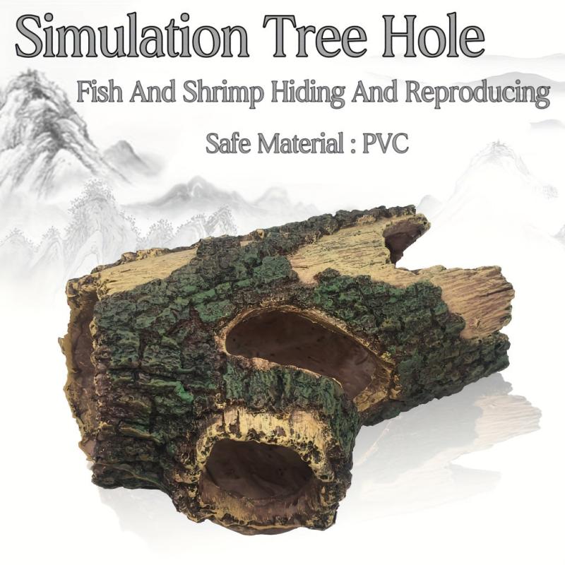 Natural Resin Hollow Tree Trunk Aquarium Decor