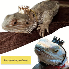 2 Piece Bearded Dragon Outfit Crown & Necklace for Halloween