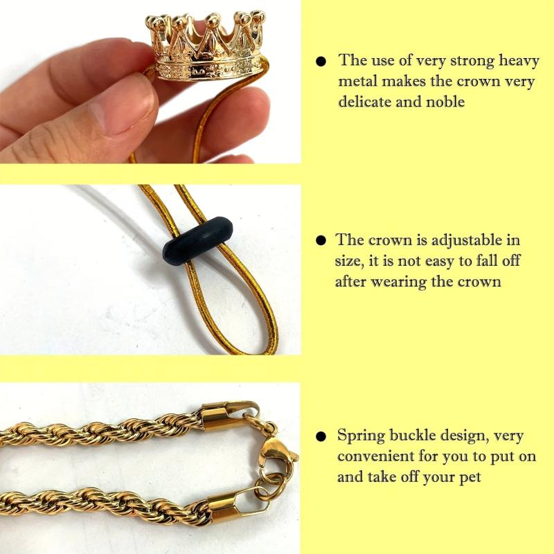 2 Piece Bearded Dragon Outfit Crown & Necklace for Halloween