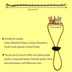 2 Piece Bearded Dragon Outfit Crown & Necklace for Halloween