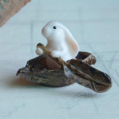 Rabbit Rowing Boat Aquarium Decoration Fish Shrimp Shelter