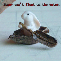 Rabbit Rowing Boat Aquarium Decoration Fish Shrimp Shelter