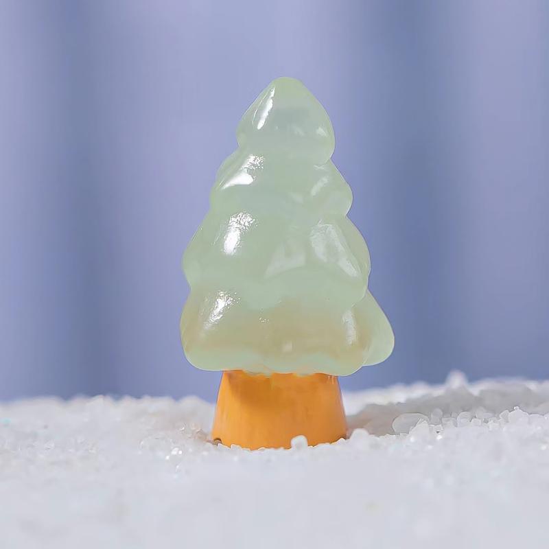 30pcs Christmas Glow Resin Mini Tree Decoration Small Ornaments Aquarium