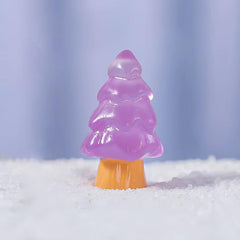 30pcs Christmas Glow Resin Mini Tree Decoration Small Ornaments Aquarium