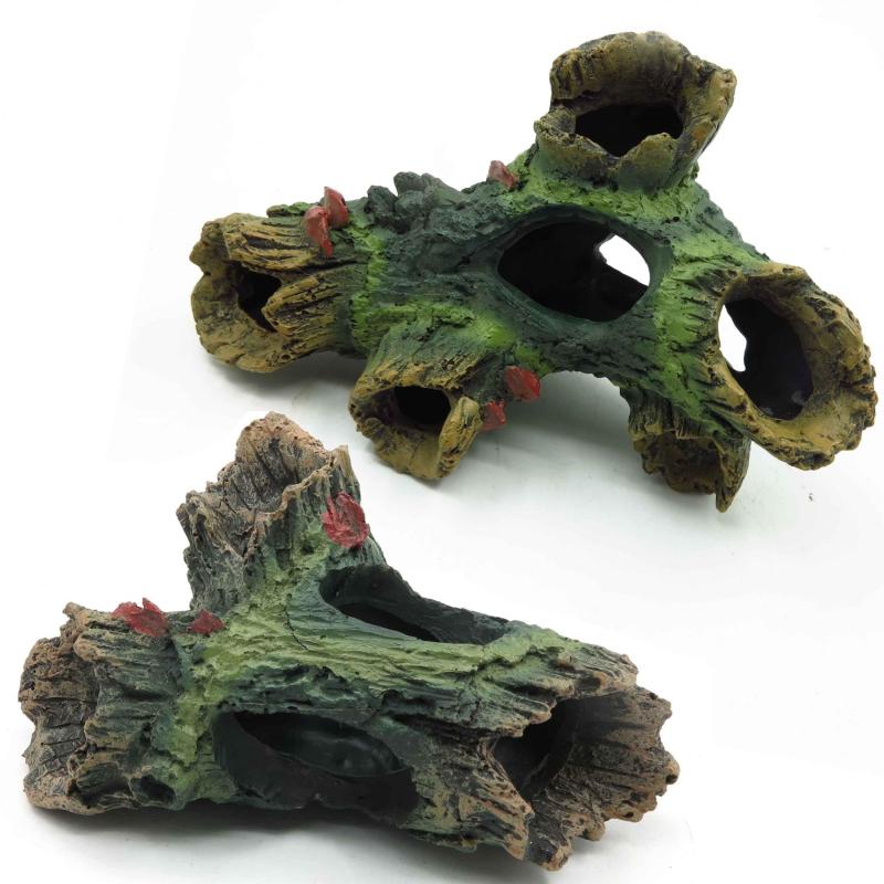 Fish Tank Wood Trunk Decoration with Hideout Caves