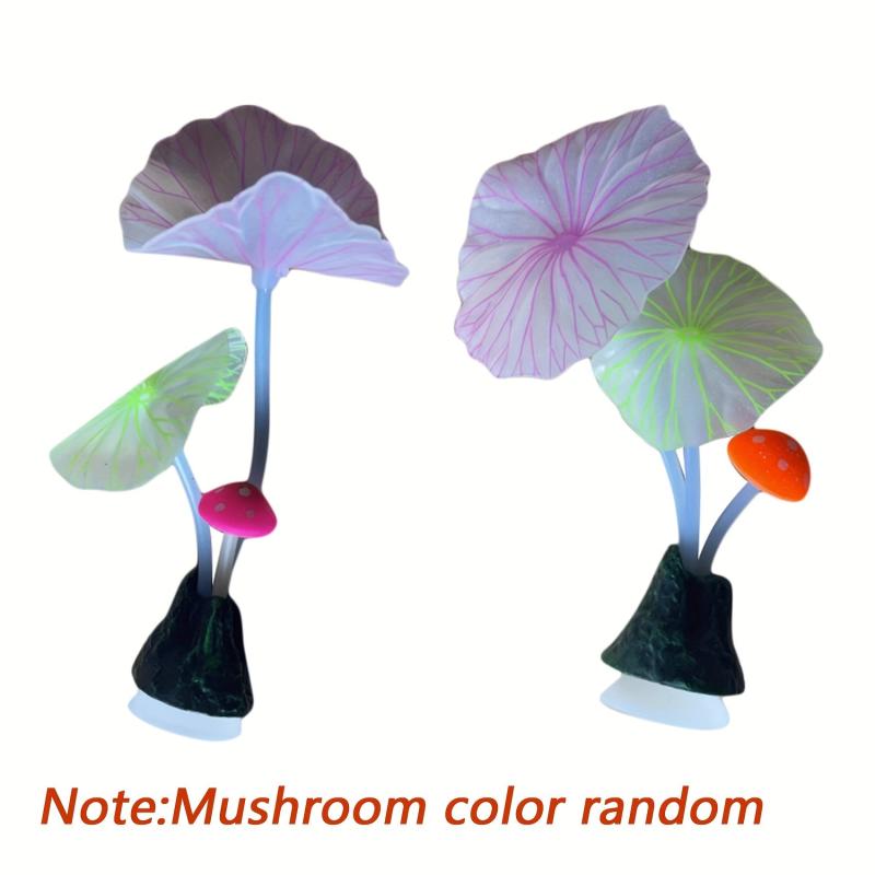 Artificial Luminous Lotus for Aquarium and Fish Tank