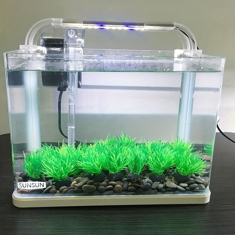 30pcs Aquarium Plants Fish Tank Decorations Mini Grass Set