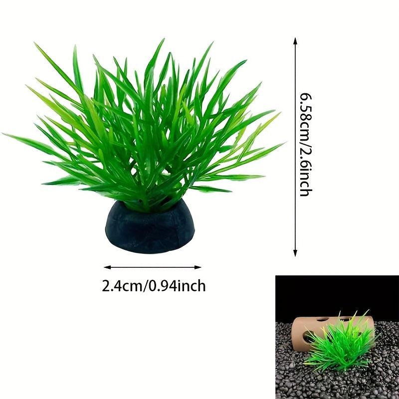 30pcs Aquarium Plants Fish Tank Decorations Mini Grass Set