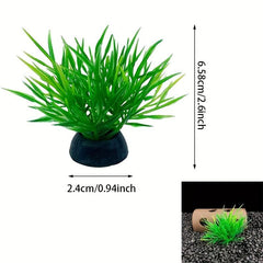 30pcs Aquarium Plants Fish Tank Decorations Mini Grass Set
