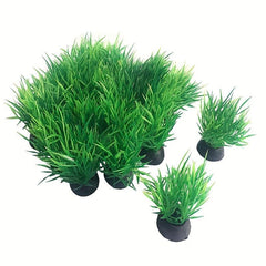 30pcs Aquarium Plants Fish Tank Decorations Mini Grass Set
