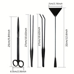 Aquascaping Tool Kit Long Stainless Steel Tweezers Scissors Spatula