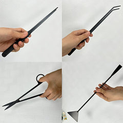 Aquascaping Tool Kit Long Stainless Steel Tweezers Scissors Spatula