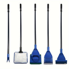 Professional Aquarium Cleaning Kit 5-in-1 Fish Net Gravel Rake