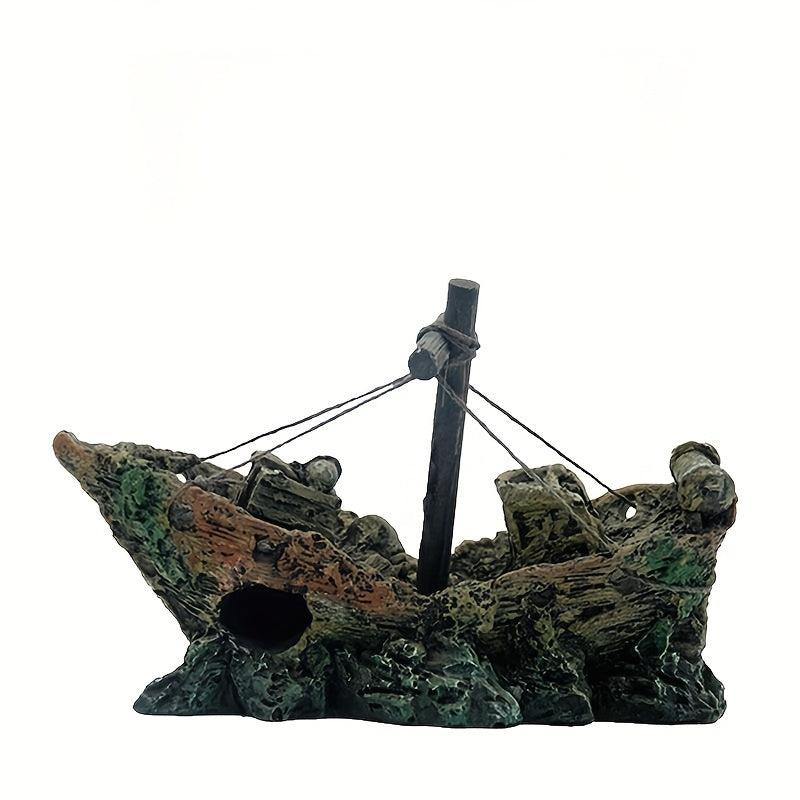 Aquarium Sunken Decor Resin Hideaway House for Fish and Shrimp