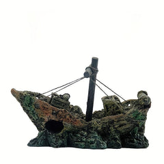 Aquarium Sunken Decor Resin Hideaway House for Fish and Shrimp