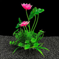 Artificial Lotus Fish Tank Ornament Plastic Plants Decoration