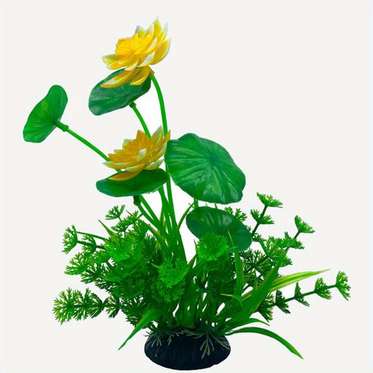 Artificial Lotus Fish Tank Ornament Plastic Plants Decoration