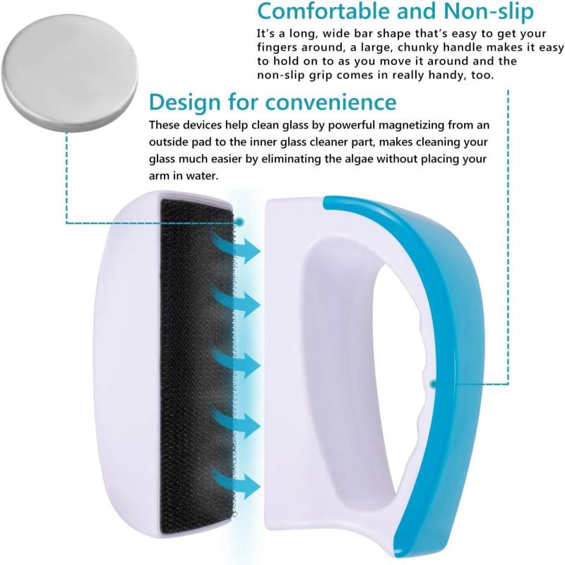 Magnetic Algae Scraper for Aquariums Easy Clean Glass Cleaner